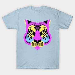 Tiger face, Neon Purple T-Shirt